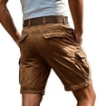 thumbnail image 5 of Cargo Shorts for Men 7 Inch Inseam Summer Workout Hiking Shorts Elastic Baggy Golf Fishing Casual Outdoor Work Short Camel M, 5 of 6