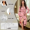 thumbnail image 6 of Yuyamidu Cute Dachshund Womens Robes Dog Paw Ladies Loungewear Lightweight Robe for Women Dog Bathrobe Soft Sleepwear Size 2XL, Pink Night Gown for Sleep Spa, 6 of 7