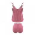 thumbnail image 3 of FNNMNNR Women Pajama Sets Summer Sleepwear Suit V Neck Lace Suspender Camisole and Shorts Two Pieces Set, 3 of 7