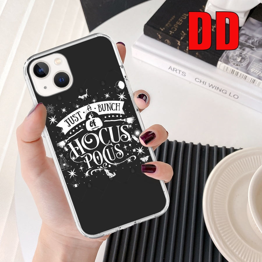 CD Hocus Pocus Cartoon Phone Case for iPhone 15 Pro 15 Plus 14 Pro Max 13 12 Mini 11 Pro XR Xs x 8 7 6 6S Plus SE 2020 Clear Soft Silicone Cover, Other