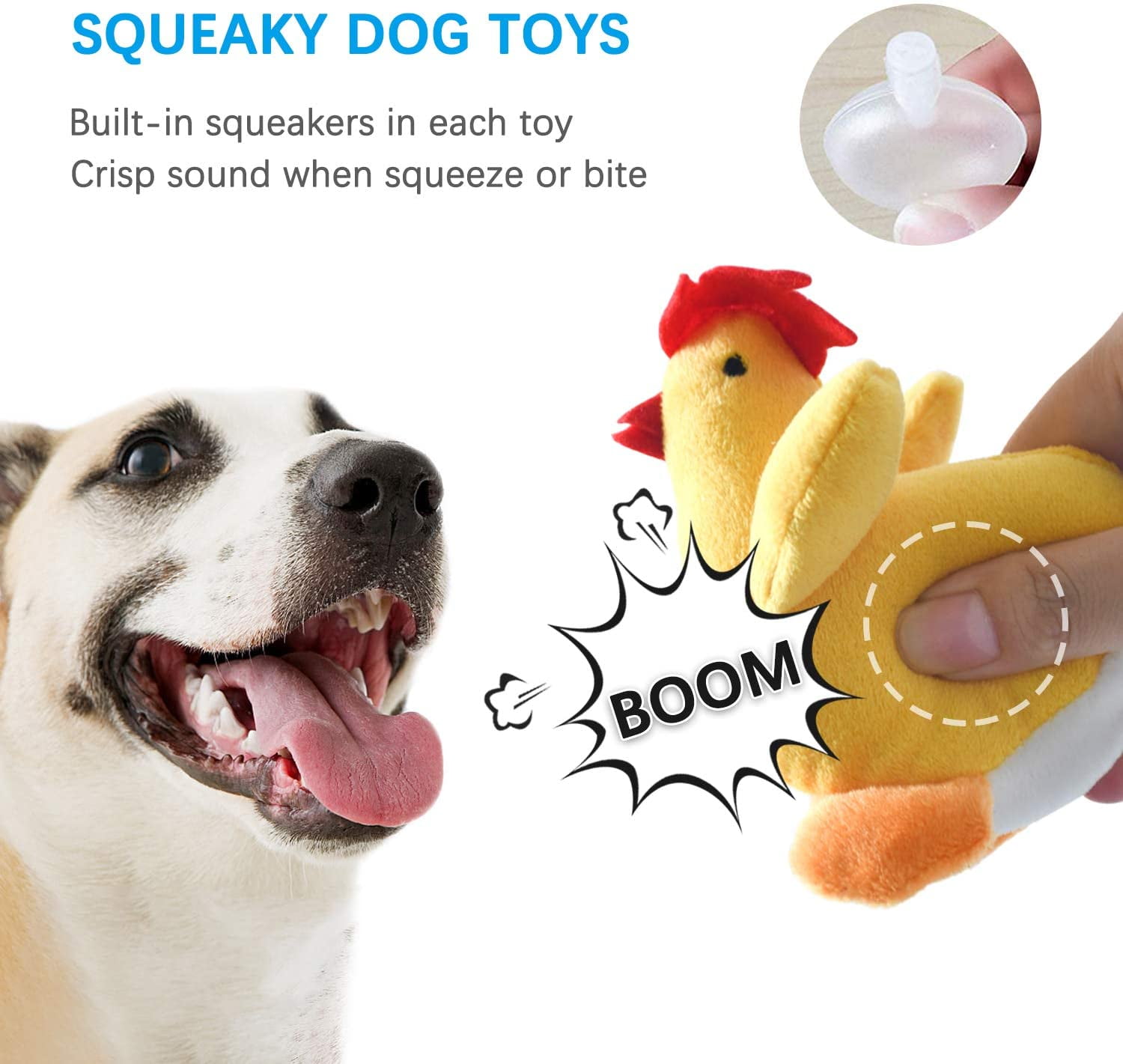 LEGEND SANDY Squeaky Dog Toys for Puppy Small Medium Dogs, Stuffed Samll Dog Toys Bulk with 12 Plush Pet Dog Toy Set, Cute Safe Dog Chew Toys Pack for Puppies Teething (12 Dog Toys)