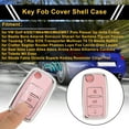 thumbnail image 2 of Unique Bargains Pink Silver Tone TPU Silicone Car Key Case for VW Golf 4/5/6/7/Mk4/Mk5/Mk6/MK7 - 3 Buttons Remote Control Key Fob Case, 2 of 6