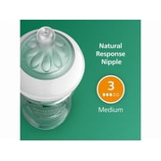 Philips Avent Glass Natural Baby Bottle With Natural Response Nipple, 8oz, 4pk, SCY913/04