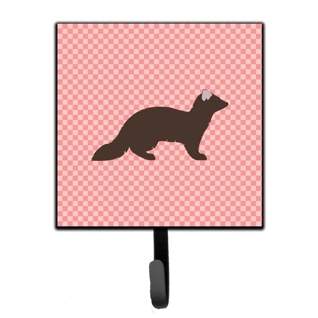 ""Caroline'S Treasures Gancho De Pared A Cuadros Rosa Sable Marten Pequeño Multicolor""