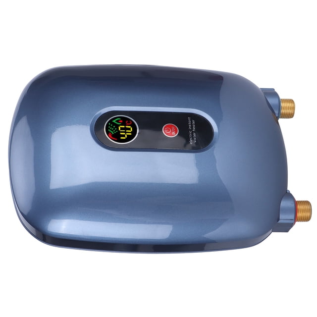 Calentador de agua sin tanque eléctrico 110V 3000W, calentador de agua instantáneo eléctrico con protección contra sobrecalentamiento, pantalla LED, protección contra fugas(Enchufe estadounidense) Ecomeon no