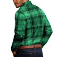 thumbnail image 3 of Bosfbaoi Long Sleeve Button Down Shirts for Men Plaid Point Collar Regular Fit Casual Woven Shirts, 3 of 8