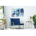 thumbnail image 6 of Kate and Laurel Soulmate Canvas Wall Art Set by Ingrid Sanchez of Creative Ingrid 3 Piece 12 x 28 Blue Decorative Floral Art for Wall, 6 of 7