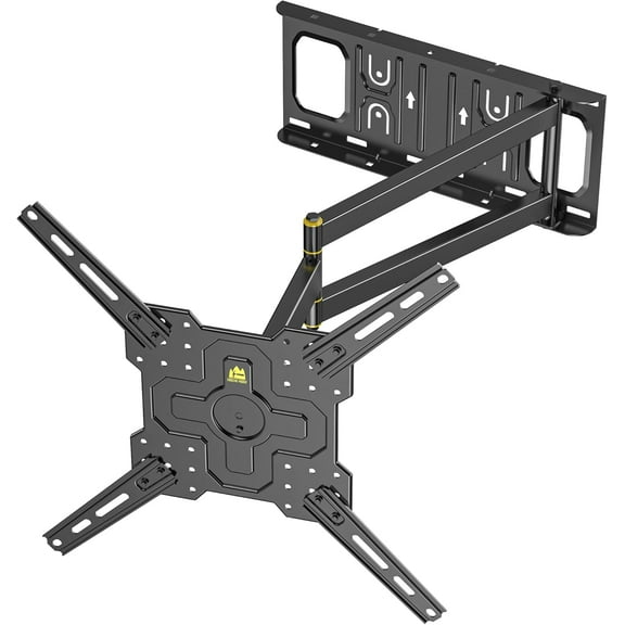 FORGING MOUNT Corner TV Mount with 25.6" Long Arm,Landscape to Portrait Full Motion TV Wall Mount Swivel Tilt Heavy Duty Wall Mount Bracket for 26-65“ Screens,Load 77lbs,VESA 400x400mm,Fit 16" Stud