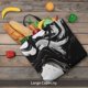 thumbnail image 5 of Disketp Fluid Black White Paint Swirls Bolsa Tote de Lona para Mujer, Bolso de Hombro y Cruzado con Cierre de Cremallera, 5 of 7