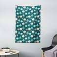 thumbnail image 1 of Nursery Tapestry, Happy Sad and Angry Faces of Clouds Mood Changing Sky Elements, Wall Hanging for Bedroom Living Room Dorm Decor, 40W X 60L Inches, Teal Dried Rose and Pale Pink, by Ambesonne, 1 of 2
