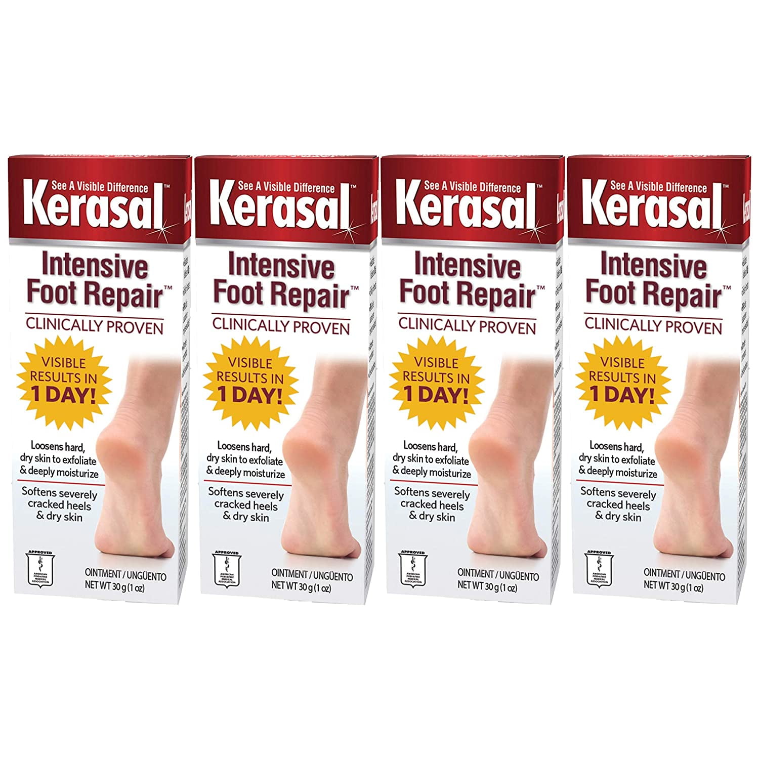 Kerasal Intensive Foot Repair, Skin Healing Ointment for Cracked Heels