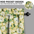 thumbnail image 5 of Country Bohemian Curtains 24 Inch Short - 3 Panel Rustic Floral Set with Vintage Botanical Print, Rod Pocket Kitchen, 5 of 6