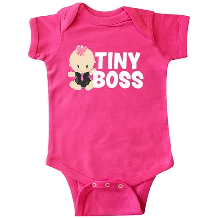 

Inktastic Tiny Boss with Baby in Suit Gift Baby Girl Bodysuit