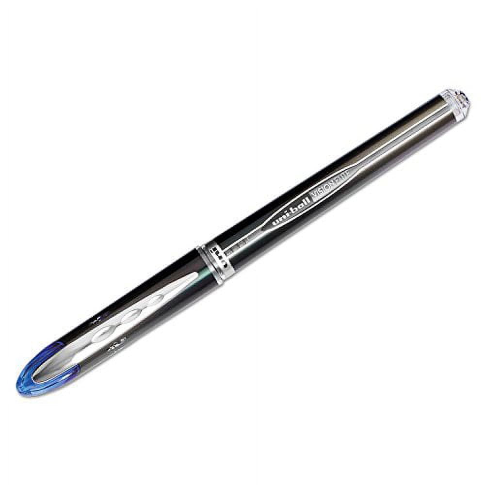 uniball Vision Elite Stick Roller Ball Pen, Blue, Super Fine, 10 Pens (69177)