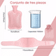 thumbnail image 3 of Bolsa De Agua Caliente Goma Con Cubierta De Cintura Y Funda Rosa, 3 of 5