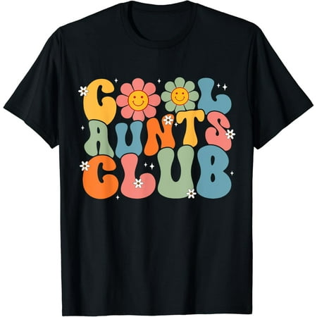 Vintage Tee Hot trending Cool Aunts Club Groovy Retro Smile Aunt Auntie Mother'S Gift T-Shirt - Birthday Gifts