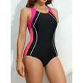 thumbnail image 5 of Charmo Color Blocked One Piece Swimsuit for Womens Athletic Bathing Suits Training Sport Slimming Swimwear, 5 of 7