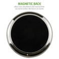 thumbnail image 3 of OVENTE Makeup Mirror 3.6'' 10X Magnifier, Round, Magnetic, Small, Handheld Cosmetic Skin Care Tool, Compact & Portable for Office, Home, Gym & School, Stainless Steel, Travel, Nickel Brushed M100BR10X, 3 of 8