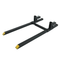munirater VEVOR 60" 2000lbs Heavy Duty Pallet Forks with Adjustable Stabilizer Bar for Loader Bucket Skid Steer Tractor, Black