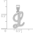 thumbnail image 4 of Finest Gold 14K White Gold White Gold Script Letter L Initial Pendant, 4 of 4