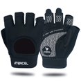 thumbnail image 1 of Guantes de levantamiento de pesas ATERCEL con protección total para la palma, negros, 1 of 7
