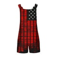 thumbnail image 4 of Moxiu Womens American Flag Overalls Shorts 4th of July Sleeveless Festival Patriotic Rompers Loose Independence Day Adjustable Strap Short Overall 2025 Red,S, 4 of 5