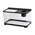 thumbnail image 3 of koolsoo Betta Tank Mini Tank 34x21x20 cm Transparent Amphibian Feeding Box Bowl Reptile Terrarium for Turtle Frog Black, 3 of 9