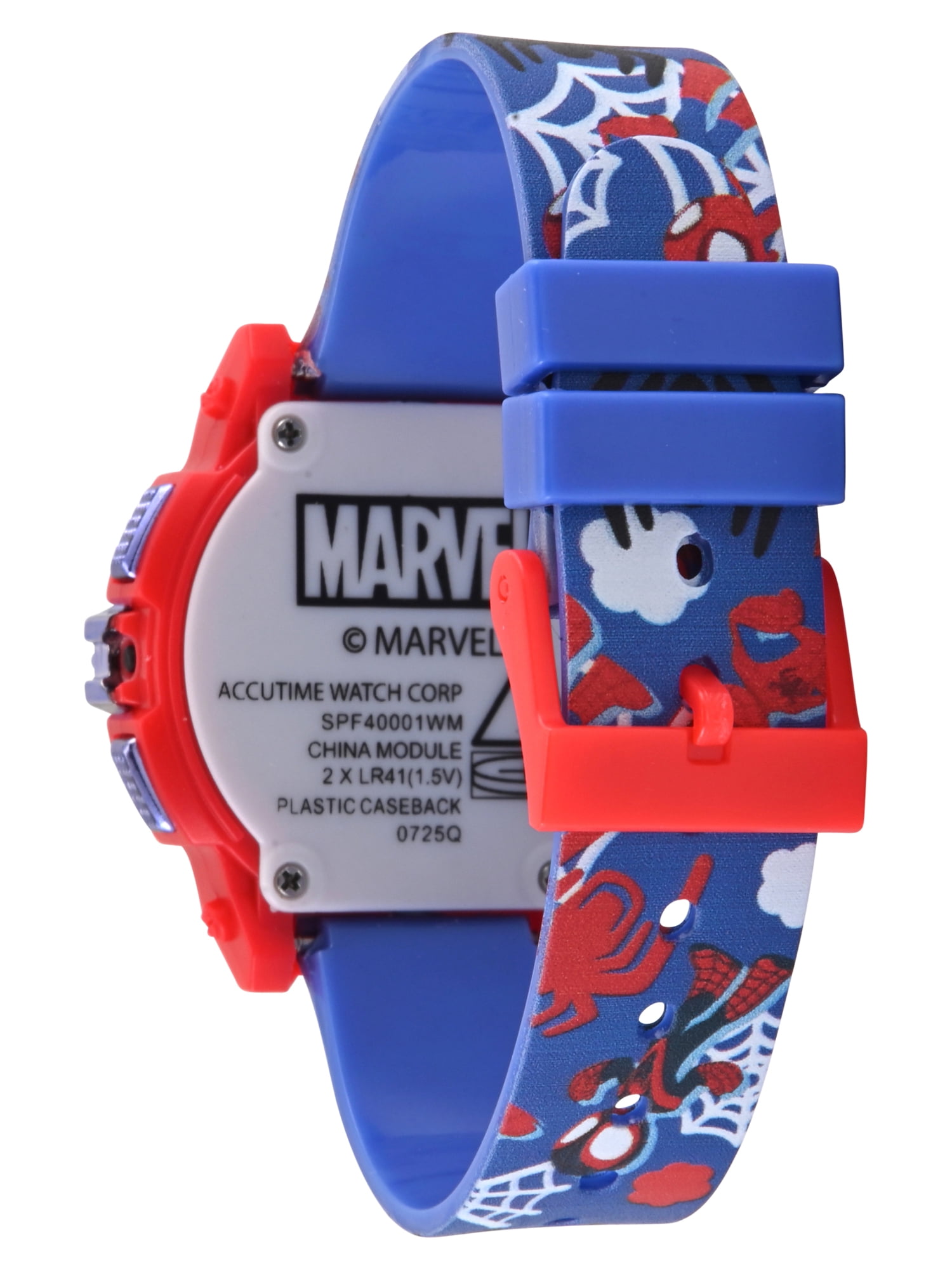 Marvel Spider-Man and Friends Unisex Child 2pc Red and Blue Watch and Flashlight Set, SPF40001WM
