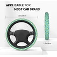 thumbnail image 5 of Elastic Steering Wheel Cover, green Cute Lemon Yellow Stretch Thickening Car Steering Wheel Cover Women Men, Steering Wheel Protector Universal 15 in, 5 of 7