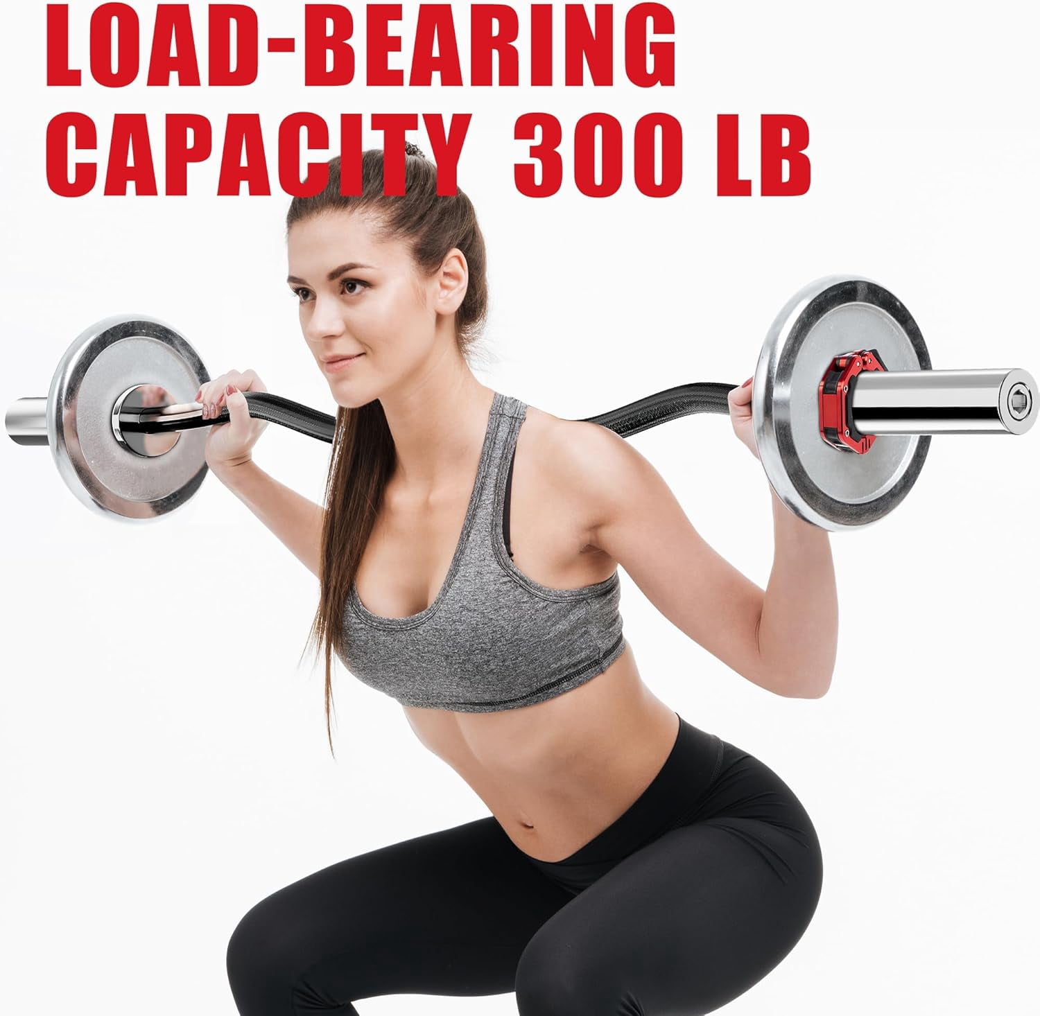 Curl Barbell 4ft - 330lb Weight Capacity for Arm Sculpting and Strength Training