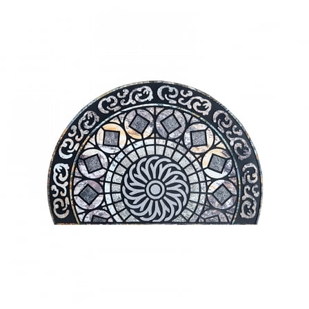 LAMIRO Half Circle Rug Front Door Mat Outside Entrance Half Moon Outdoor Mat Welcome Mat Outdoor Door Mat Outdoor Entrance Outside Door Mats for Front Door Entry Home Decor