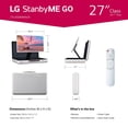thumbnail image 2 of LG StanbyME Go Pantalla táctil inteligente portátil 1080P de 27 pulgadas (27LX5QKNA, modelo 2023), beige calmante, 2 of 5