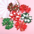 thumbnail image 3 of Clips de lazo de pelo de Navidad, horquillas de lazo de pelo de pinza de cocodrilo de cinta hecha a mano para Navidad kaili Sencillez, 3 of 3
