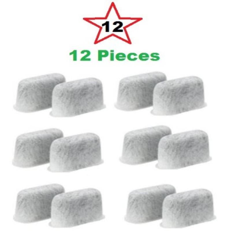 Charcoal Water Filters for Cuisinart DCC-RWF1 Coffeemakers, Set of 12