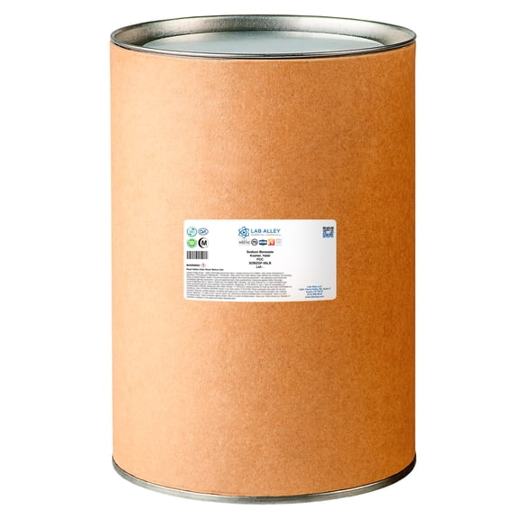 Lab Alley Sodium Benzoate, Food Grade, Kosher Certified, Halal, GMO-Free, 50 Pounds