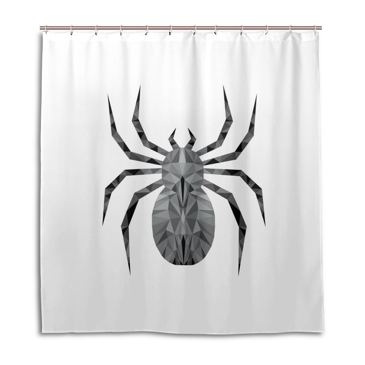 POPCreation Spider Shower Curtain Waterproof Bathroom Shower Curtain