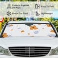 thumbnail image 4 of GZHJMY Car Front Windshield Sunshade UV Heat Protection, Foldable Auto Windshield Sun Visor for SUV Sedan Tropical Exotic Flowers, Car Sunscreen Blocks UV Rays Heat 51x27.5inch Keep Vehicle Cool, 4 of 5