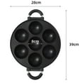 thumbnail image 5 of Shoreew 7 Hole Cooking Cake Pan Smooth Omelette Pan Non-Stick Frying Pan for Octopus Balls Breakfast Omelette Maker, 5 of 7