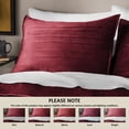 thumbnail image 5 of Mainstays Soft Velvet Pillow Sham, King, Luscious Merlot Red, 1 Pack, 5 of 7