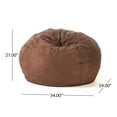 thumbnail image 3 of GDF Studio Kelsey Faux Suede 5 Foot Bean Bag Lounge Chair, 3 of 5