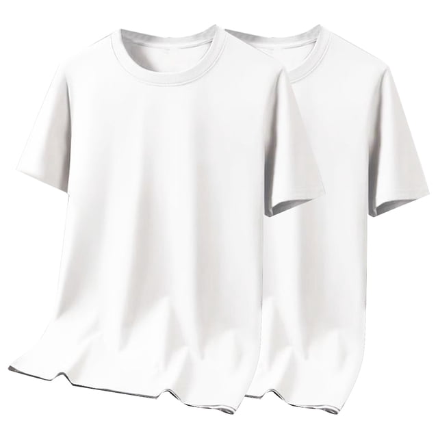 Hombres Pantalones Cortos Sólidos Tamaño Grande Mitad de Manga Cuello Redondo Superior, Blusa de Moda Casual para Al Aire Libre Y Diario
