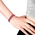 thumbnail image 3 of Bohemian Aum Round Pink Quartz Unisex Beaded Bracelet, 3 of 5