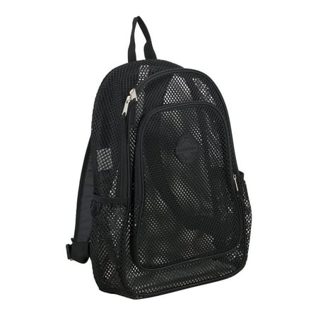 Eastsport Unisex Multi-Purpose Mesh Backpack with Front Pocket, Adjustable Straps Black
