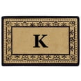 thumbnail image 1 of Corinthian Black 22" x 36" HeavyDuty Coir Doormat - Monogrammed K, 1 of 1