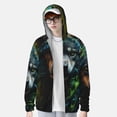 thumbnail image 2 of Cauagu Realistic Style Colorful Wolf A for Sun Protection Hoodie for Men and Women, Long Sleeve Rash Guard Fishing Running Quick Dry Lightweigh-Medium, 2 of 7