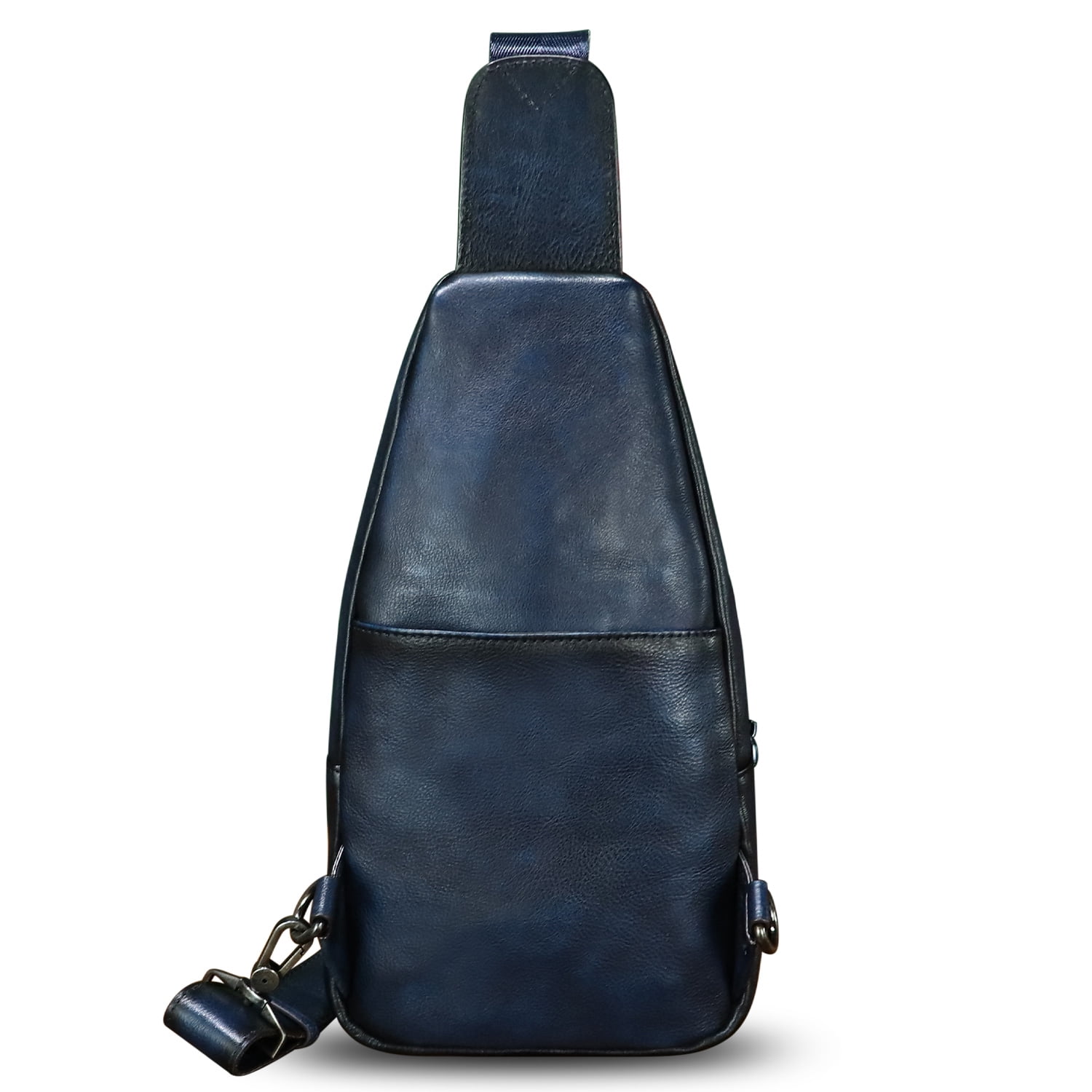 Genuine Leather Sling Bag for Women Men Retro Sling Backpack Purse Crossbody Bag