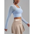 thumbnail image 6 of Top-kevin Women's Sports Long Sleeve Fitness Long Sleeve Mesh Design for Running Gym Yoga, 6 of 8
