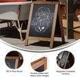thumbnail image 5 of Flash Furniture Canterbury 30x20" A-Frame Wood Magnetic Chalkboard in Brown, 5 of 7