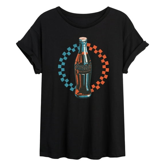 Coca-cola - Coke Bottle Checks - Women's Oversized Graphic T-shirt