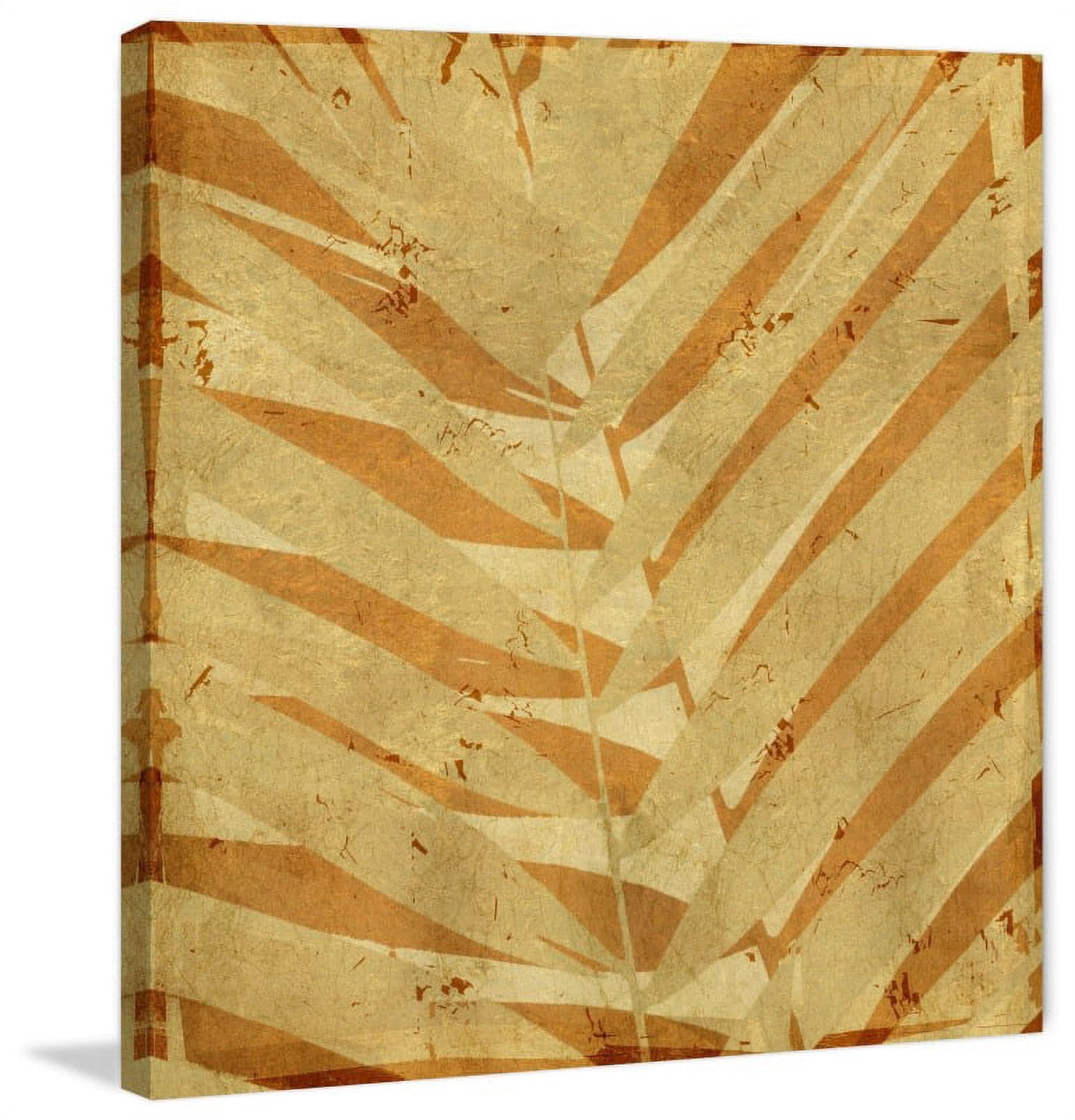 "Palm Fossil II" Painting Print on Wrapped Canvas